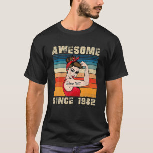 40 jaar oud Geweldige sinds 1982 40e verjaardag ca T-shirt