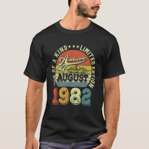 40 jaar oud Geweldige sinds augustus 1982 40e gebo T-shirt