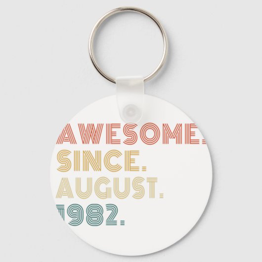 40 jaar oud  Geweldige sinds augustus 1982 40th Sleutelhanger (Voorkant)