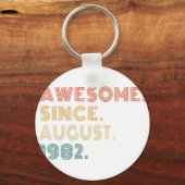 40 jaar oud  Geweldige sinds augustus 1982 40th Sleutelhanger (Voorkant)