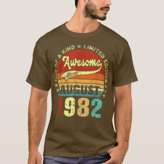 40 jaar oud Geweldige sinds augustus 1982 Vintage  T-shirt