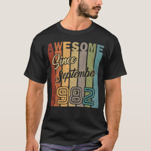 40 jaar oud Geweldige sinds september 1982 40e bi T-shirt