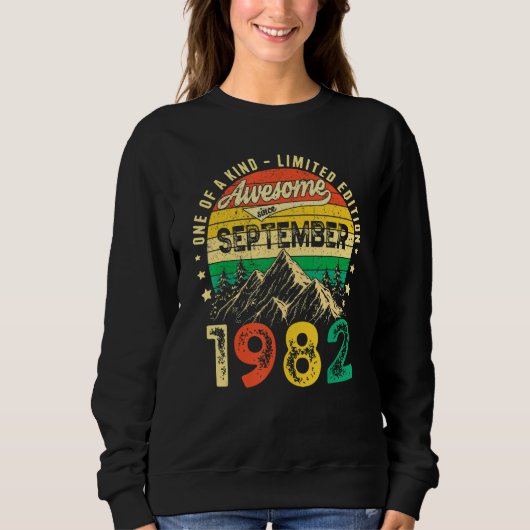 40 jaar oud Geweldige sinds september 1982 40e mil Trui (Voorkant)