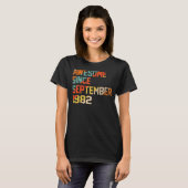 40 jaar oud Geweldige sinds september 1982 40th 5 T-shirt (Voorkant volledig)