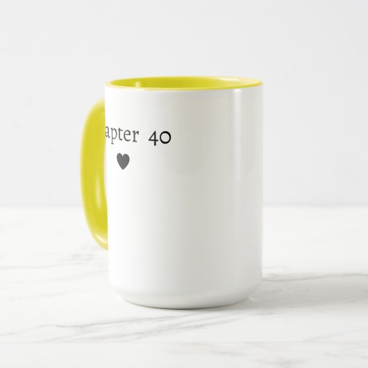 40 jaar oud grappig hoofdstuk 40e verjaardag mok (Voorkant links)