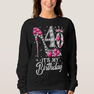 40 jaar oud Het is mijn 40e verjaardag, roze Diamo Trui