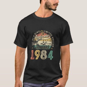 40 Jaar Oud januari 1984 Cadeaus 40e Geboorte T-shirt