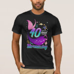 40 jaar oud Mermaid 40th Birthday Wife Vriendin T-shirt<br><div class="desc">40 jaar oud cadeautje voor Zeemeerminnend 40e Vriendin van de vrouw op de geboorte.</div>