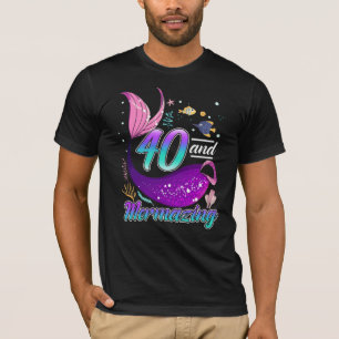 40 jaar oud Mermaid 40th Birthday Wife Vriendin T-shirt