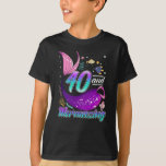 40 jaar oud Mermaid 40th Birthday Wife Vriendin T-shirt<br><div class="desc">40 jaar oud cadeautje voor Zeemeerminnend 40e Vriendin van de vrouw op de geboorte.</div>