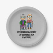 40 jaar oud papier Bord (Voorkant)