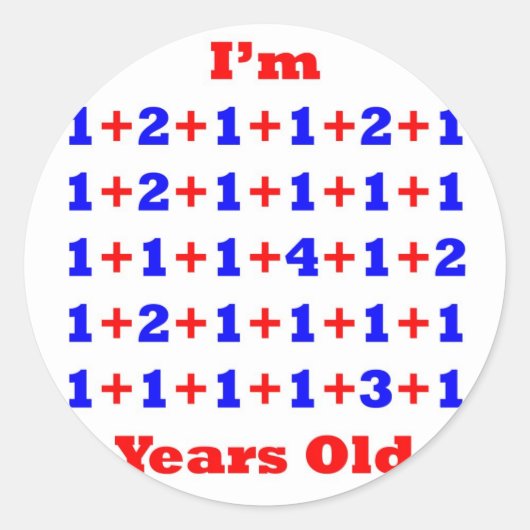 40 jaar oud! ronde sticker (Voorkant)