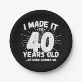 40 Jaar Oud Sarcastisch Meme Grappige 40e Verjaard Papieren Bordje (Voorkant)