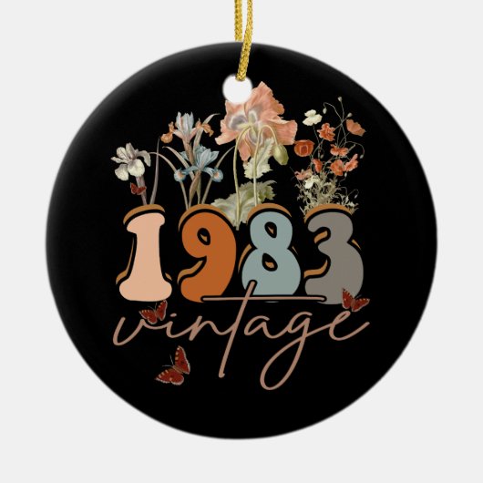 40 jaar oud  T-shirt 1983 40e verjaardag Keramisch Ornament (Voorkant)