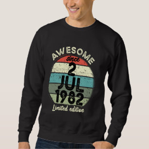 40 Jaar Oud Verjaardag TShirt 2 Juli 1982 40e Gebo