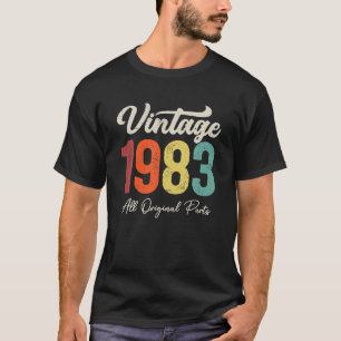 40 Jaar Oud Vintage 1983 40e Verjaardag Decoratie T-shirt