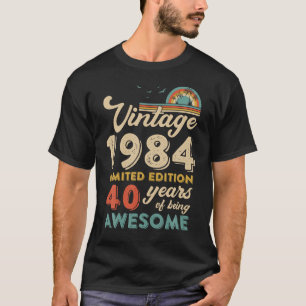40 Jaar Oud Vintage 1984 40ste Verjaardag Mannen V T-shirt
