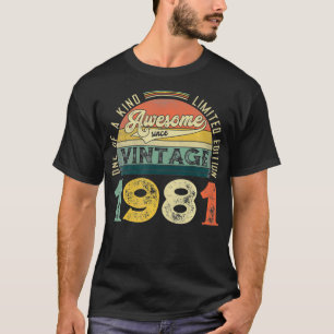40 jaar oude  1981 Retro 40th Bi T-shirt