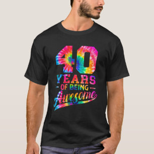 40 jaar oude 40e verjaardag Geweldige kleurstof T-shirt