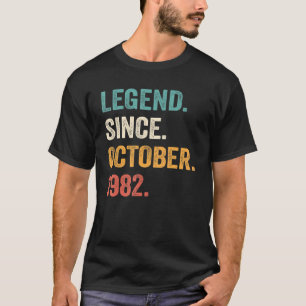 40 jaar oude 40e verjaardag Legende sinds 1 oktobe T-shirt