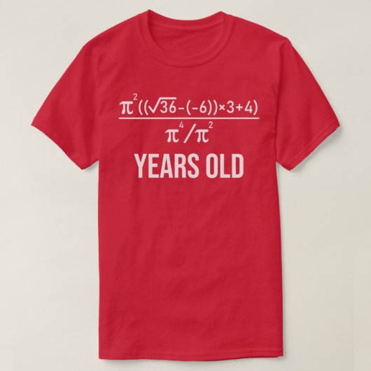 40 jaar oude Algebra vergelijking Funny 40th Birth T-shirt (Design voorkant)