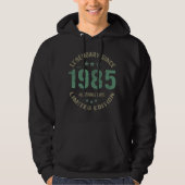 40 jaar oude Bday 1985 Legend 40ste verjaardag cad Hoodie (Voorkant)