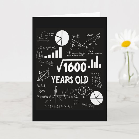 40 jaar oude Bday Wiskunde Teacher 40ste verjaarda Kaart (Kleine Plant)