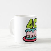 40 jaar oude Birthday Cake Koffiemok (Voorkant links)