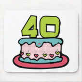 40 jaar oude Birthday Cake Muismat (Voorkant)