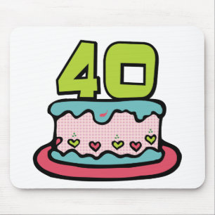 40 jaar oude Birthday Cake Muismat