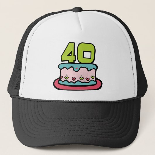 40 jaar oude Birthday Cake Trucker Pet (Voorkant)