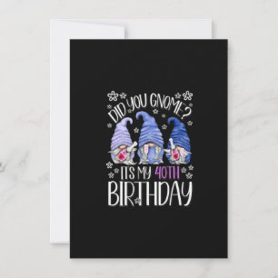 40 jaar oude Birthday Gnomes voor vrouwen, mijn 40 Kaart
