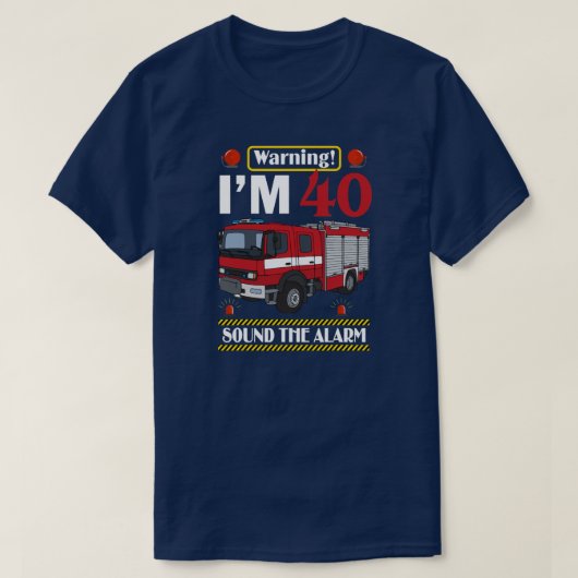 40 jaar oude brandweerman 40e verjaardag t-shirt (Design voorkant)