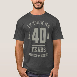40 jaar oude bruistocht t-shirt