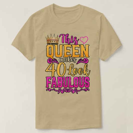 40 jaar oude cadeautjes 40 en verbluffend sinds 19 t-shirt (Design voorkant)