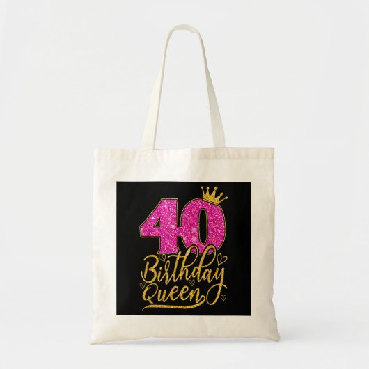 40 jaar oude cadeautjes 40e verjaardag koningin Di Tote Bag (Voorkant)
