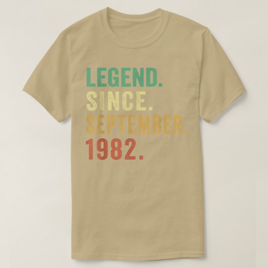 40 jaar oude cadeautjes sinds september 1982 40t t-shirt (Design voorkant)