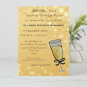 40 jaar oude champagne toast kaart (Staand voorkant)