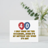 40 jaar oude design briefkaart (Staand voorkant)