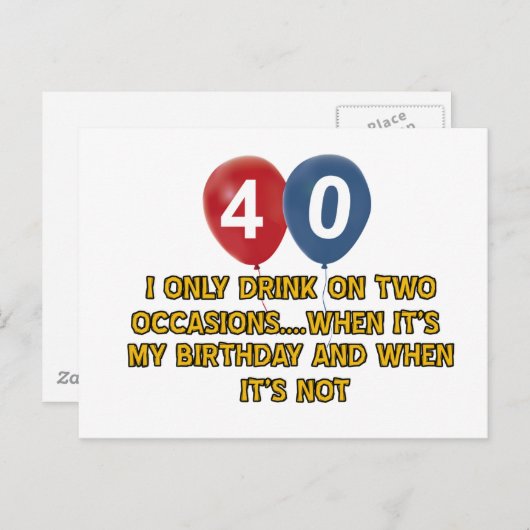 40 jaar oude design briefkaart (Voorkant / Achterkant)