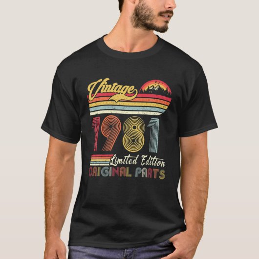 40 jaar oude editie 1981 Limited Edition 40th Bir T-shirt (Voorkant)