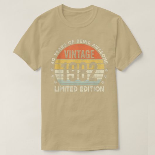 40 jaar oude  editie 1982 Limited Edition Gifts 40 T-shirt (Design voorkant)