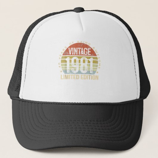 40 jaar oude geschenken 1981 beperkte editie 40t trucker pet (Voorkant)