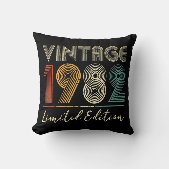 40 jaar oude geschenken  1982 beperkte editie 40t kussen (Voorkant)