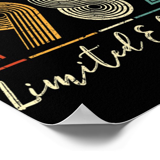 40 jaar oude geschenken  1982 beperkte editie 40t poster (Hoek)