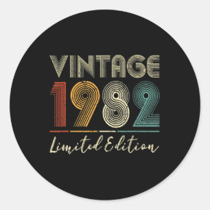 40 jaar oude geschenken  1982 beperkte editie 40t ronde sticker