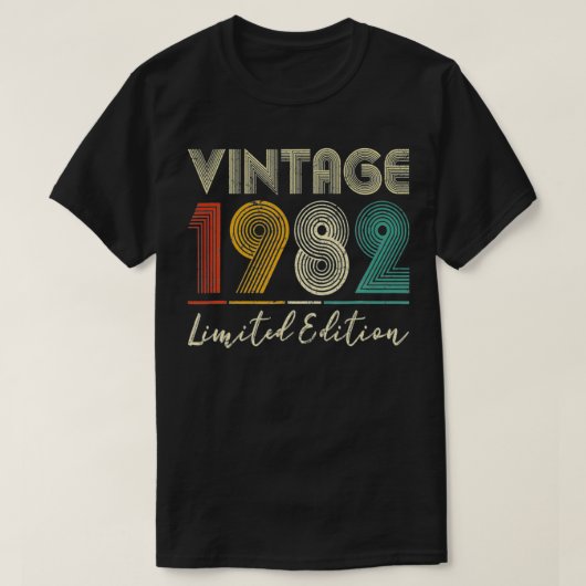 40 jaar oude geschenken 1982 beperkte editie 40t t-shirt (Design voorkant)