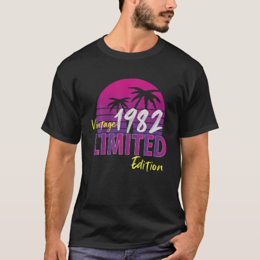 40 jaar oude geschenken 1982 beperkte editie 40T T-shirt (Voorkant)