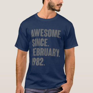 40 jaar oude geschenken - Geweldige sinds februari T-shirt