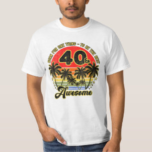 40 jaar oude geschenken Sunset Palm T-shirt